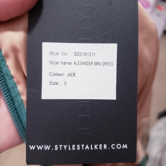 Stylestalker Revolve Alexander mini dress jade green lace size small NWT - Picture 11 of 11